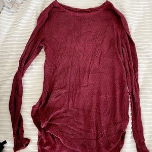 Abercrombie & Fitch long soft tunic split hem top